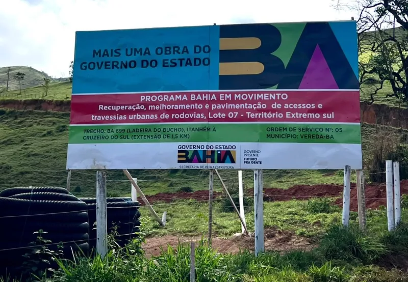 Início das obras de asfaltamento da Ladeira do Bucho em Vereda marca nova fase para a região