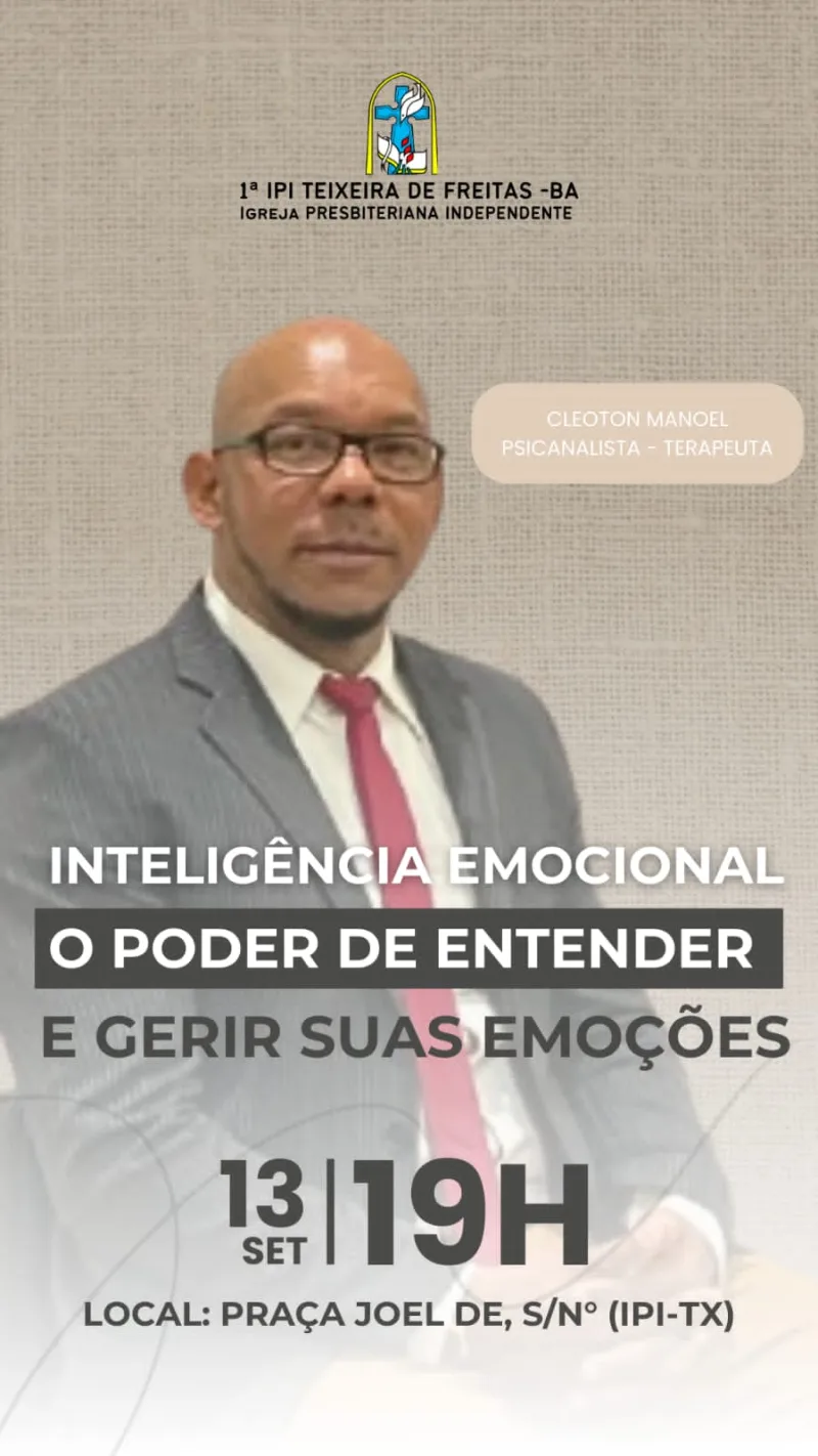 Palestra gratuita em Teixeira de Freitas aborda Inteligência Emocional