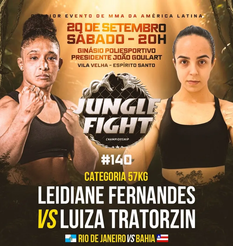 De Posto da Mata para o mundo: Luiza Lima estreia no Jungle Fight em busca do UFC