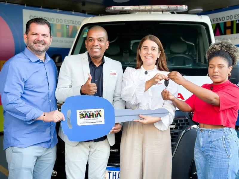 Prado reforça frota da saúde com nova ambulância 0 km entregue pelo Governo da Bahia