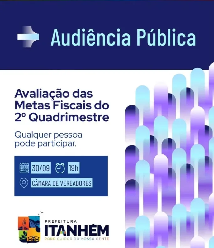 Transparência em pauta: Itanhém realiza Audiência Pública para avaliar contas de 2025
