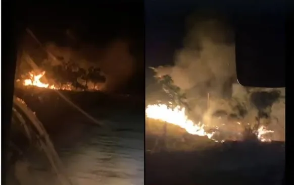 Líder comunitário denuncia incêndio criminoso em área ocupada de Prado e convoca moradores para ajudar