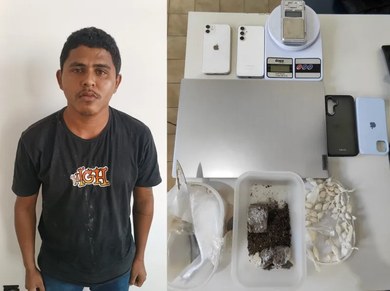 Homem é preso com drogas durante cumprimento de mandados de busca e apreensão em Caravelas