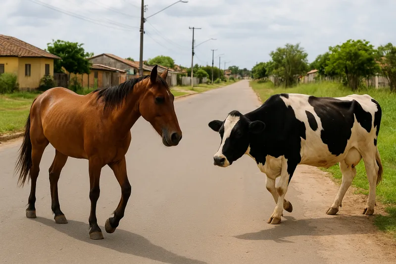 Lei Municipal prevê apreensão e multa para donos de animais soltos em vias públicas em Teixeira de Freitas