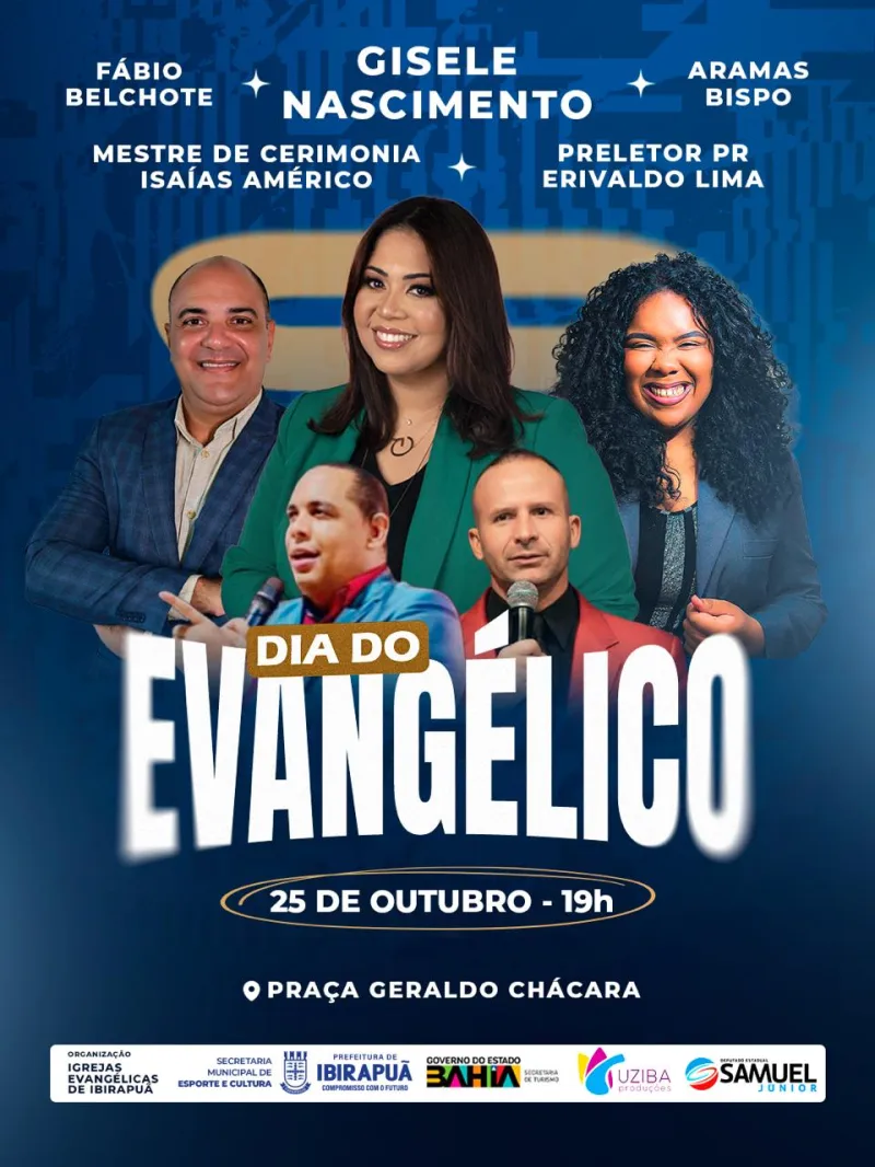 Fé e Louvor Marcam o Dia do Evangélico em Ibirapuã com Show de Gisele Nascimento Fé e Louvor Marcam o Dia do Evangélico em Ibirapuã com Show de Gisele Nascimento