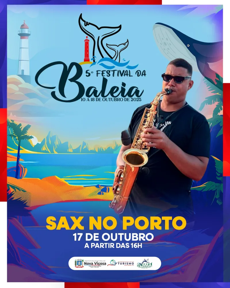 Nova Viçosa em festa: 5º Festival da Baleia promove imersão em cultura, gastronomia e arte até 18 de outubro Nova Viçosa em festa: 5º Festival da Baleia promove imersão em cultura, gastronomia e arte até 18 de outubro