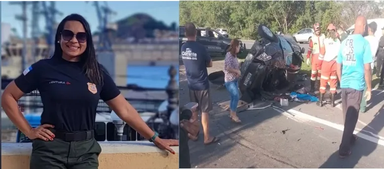 Acidente fatal na BR-101 tira a vida de policial penal no Espírito Santo. Outro Policial Militar ficou ferido