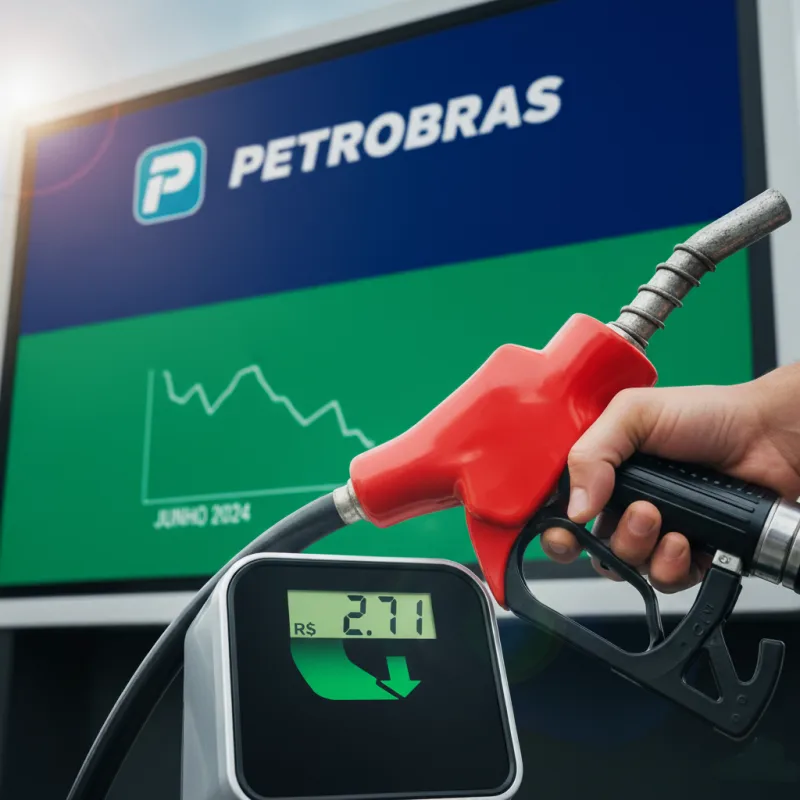 Petrobras anuncia nova redução no preço da gasolina; litro cai para R$ 2,71 nas distribuidoras