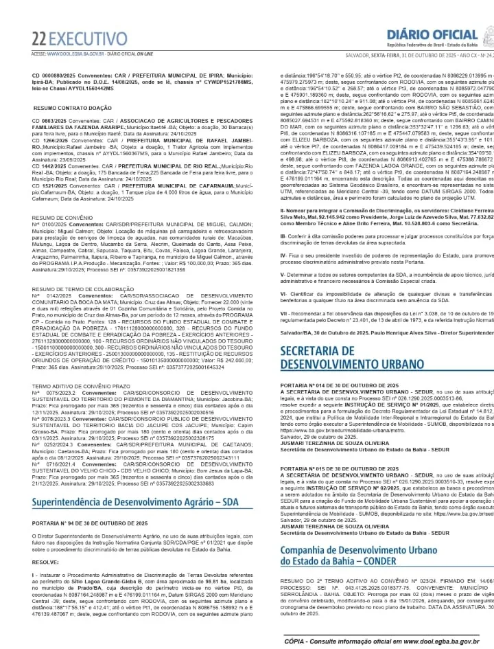 Estado abre ação discriminatória para definir domínio de terras da Basevi, no município de Prado Estado abre ação discriminatória para definir domínio de terras da Basevi, no município de Prado