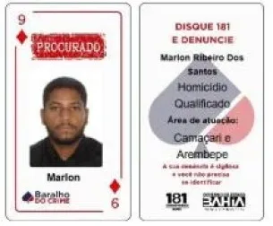 Três novos procurados entram para o Baralho do Crime da SSP