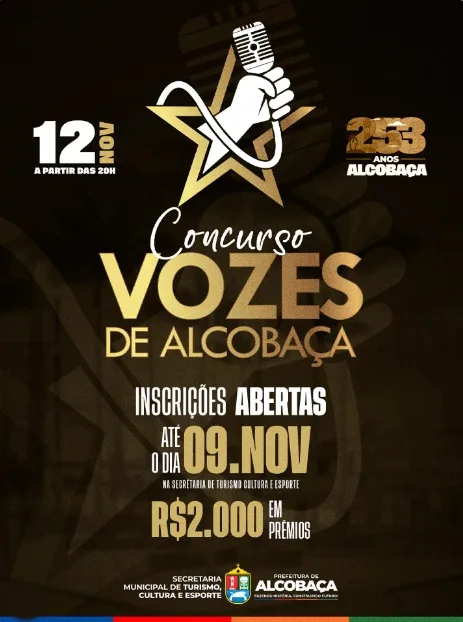 Concurso “Vozes de Alcobaça” promete emocionar nas comemorações dos 253 anos do município 