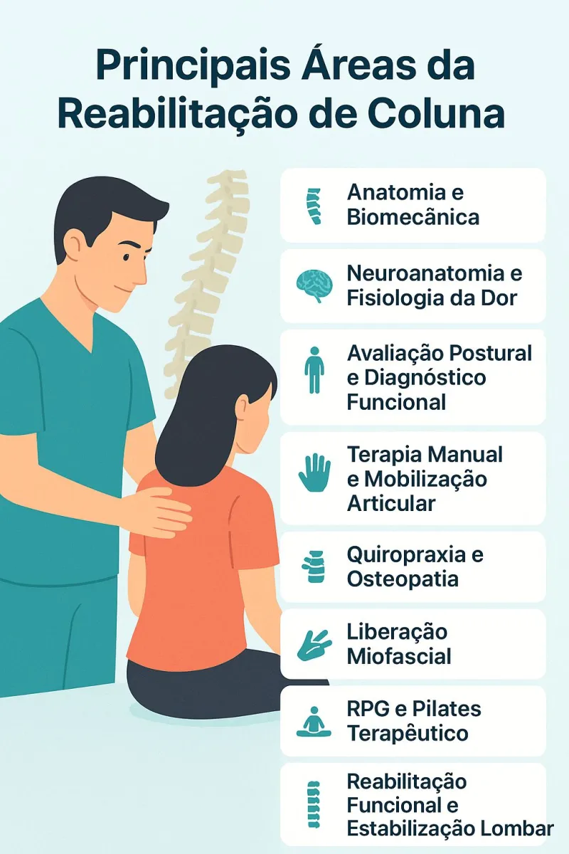 Cuidar da coluna é cuidar da vida: Conheça as áreas da reabilitação Cuidar da coluna é cuidar da vida: Conheça as áreas da reabilitação