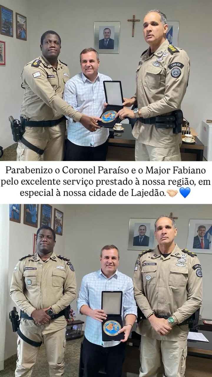Prefeito Tonzinho recebe comandantes da Polícia Militar para fortalecer parcerias e ações na área da segurança pública