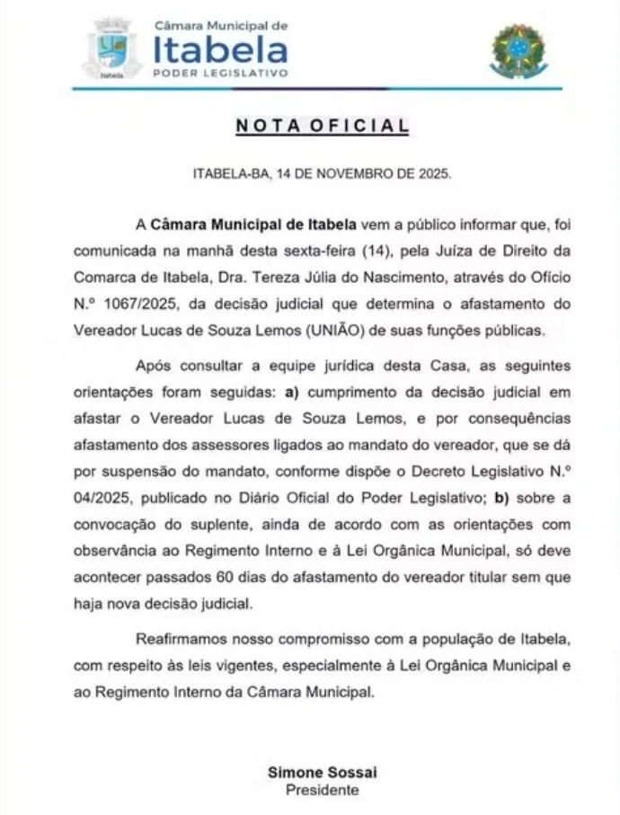 Vereador de Itabela é afastado do cargo após prisão por tráfico de drogas Vereador de Itabela é afastado do cargo após prisão por tráfico de drogas