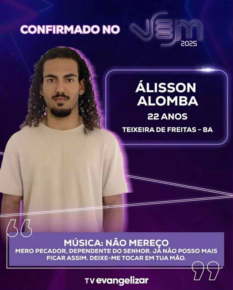 Morador de Teixeira de Freitas se destaca no maior concurso de música católica do Brasil Morador de Teixeira de Freitas se destaca no maior concurso de música católica do Brasil