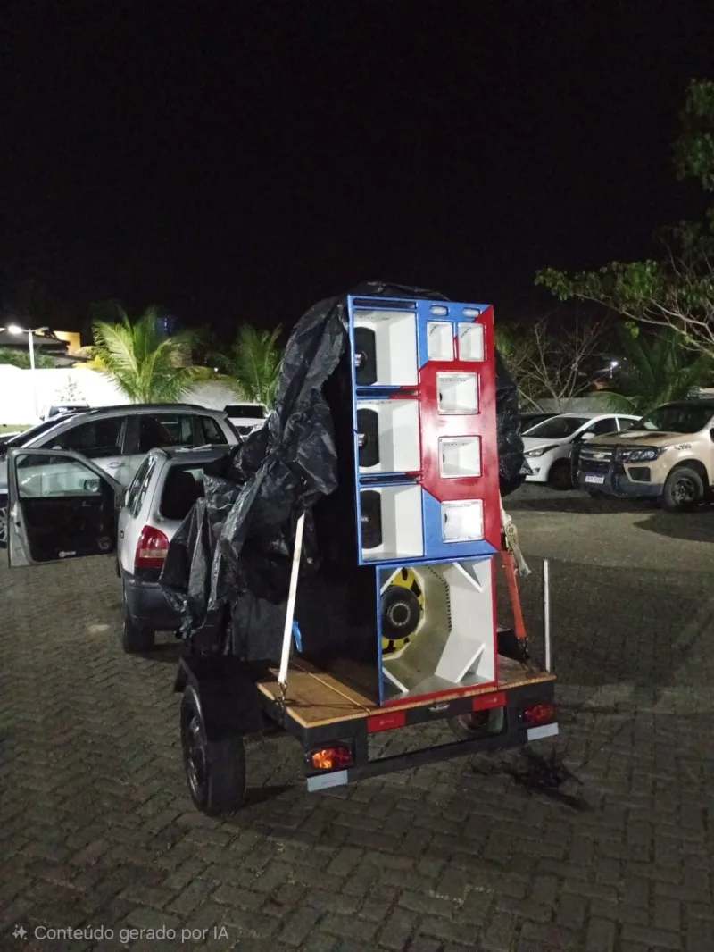 PMBA apreende carro com paredão de som em Itamaraju PMBA apreende carro com paredão de som em Itamaraju