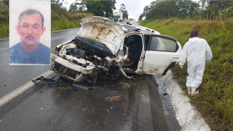 Uma pessoa morreu e outra ficou gravemente ferida durante ultrapassagem na BR 101 em Teixeira de Freitas