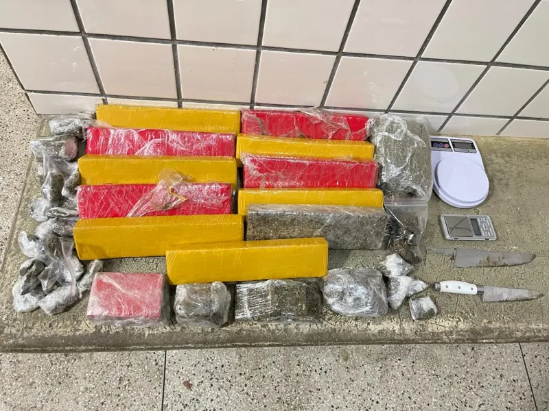 Polícia Militar apreende mais de 11 quilos de maconha em Teixeira de Freitas Polícia Militar apreende mais de 11 quilos de maconha em Teixeira de Freitas