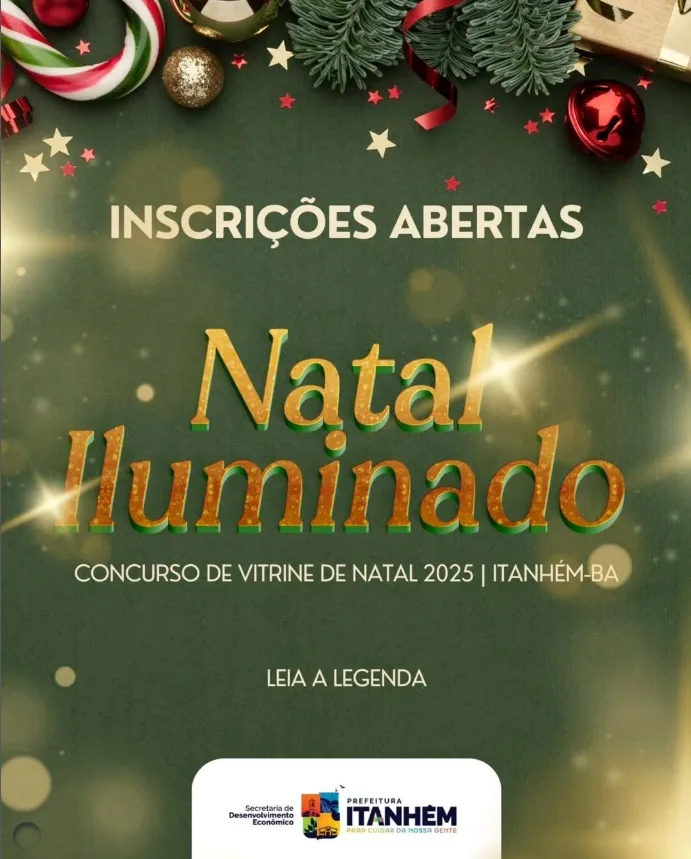 Natal Iluminado Itanhém 2025: Concurso de Vitrines incentiva criatividade e fortalece o comércio local 