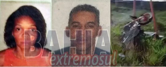 Casal morre após motocicleta ser atingida por veículo na BA-290