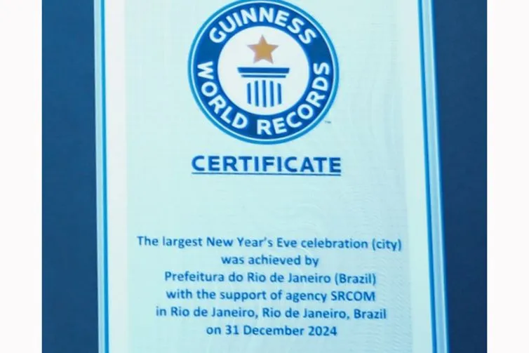 Guinness reconhece o réveillon do Rio como o maior do mundo