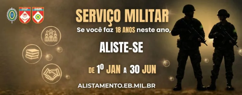 Alistamento Militar 2026 começa e jovens de 18 anos devem se alistar até 30 de junho em Mucuri