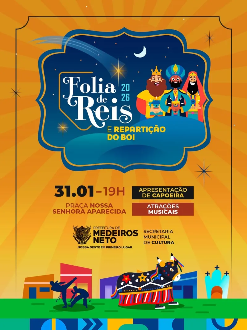 Medeiros Neto celebra a tradição com a Folia de Reis no dia 31 de janeiro