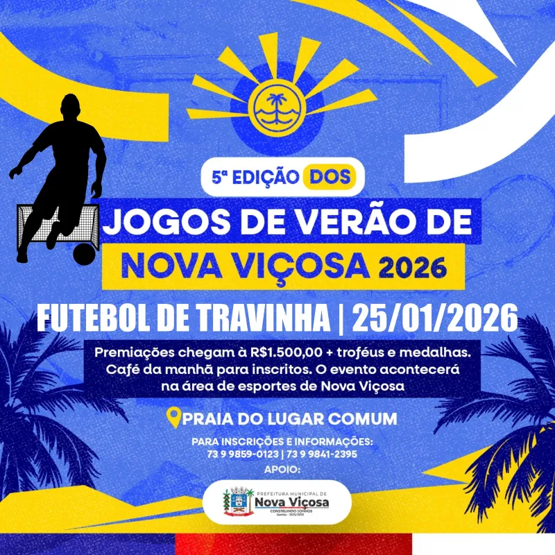 Futebol de Travão marca a abertura dos Jogos de Verão 2026 em Nova Viçosa