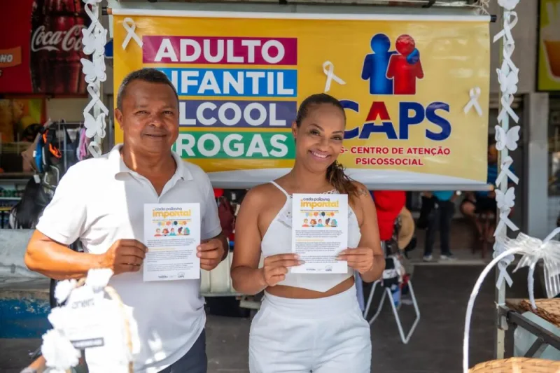 Prefeitura de Teixeira de Freitas promove ação de conscientização sobre saúde mental no Janeiro Branco