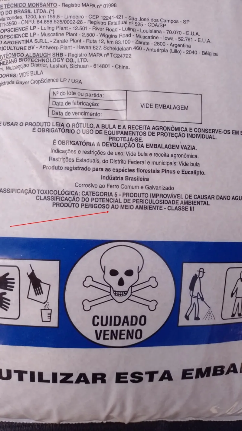 Produto perigoso ao Meio Ambiente usado pela Suzano é apreendido pela Polícia Civil em Posto da Mata.