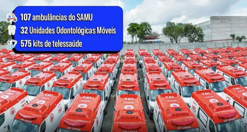 Bahia recebe mais de R$ 300 milhões em investimentos do PAC Saúde com entrega de veículos e equipamentos