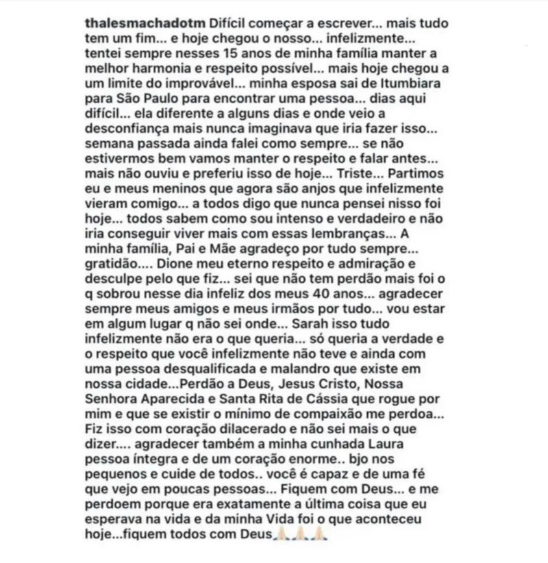 Secretário que tirou a vida dos filhos e a dele, deixa  carta antes da tragédia  que chocou Itumbiara/GO