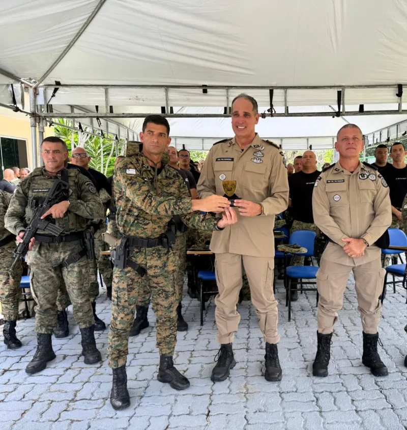 Comandante da CPR/ES se reúnd com a tropa da CIPPA  em Porto Seguro  