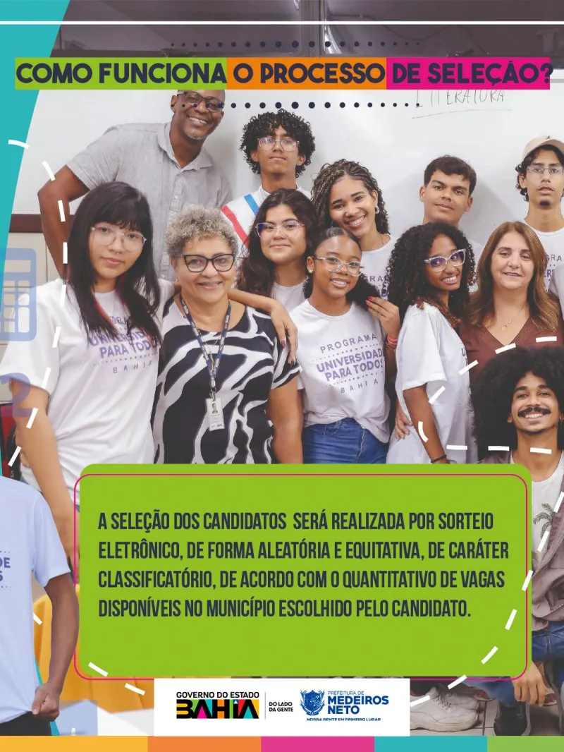 Medeiros Neto: estão abertas as inscrições para o pré-vestibular gratuito Universidade para Todos (UPT) 2026