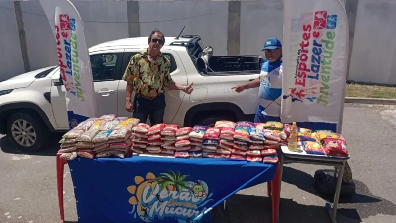 Esporte que transforma: alimentos arrecadados nos Jogos de Verão de Mucuri são destinados a famílias carentes