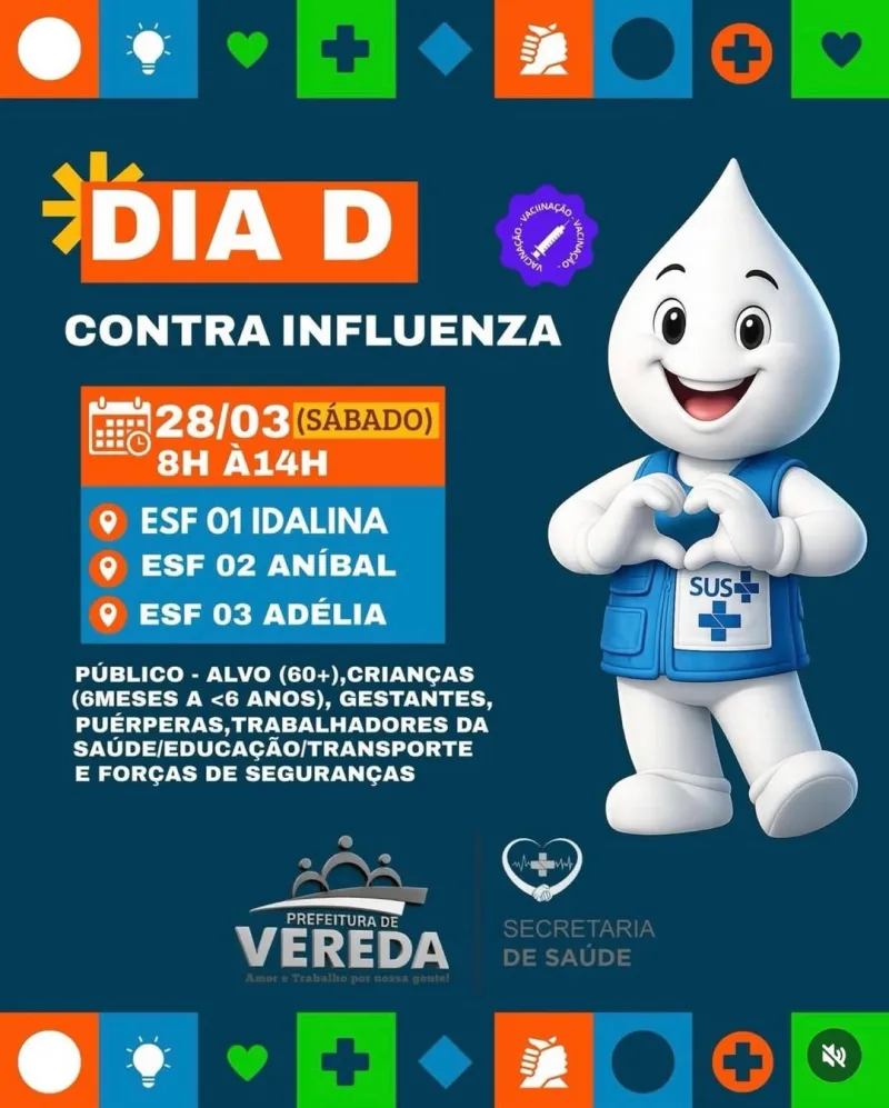 Vereda intensifica combate à gripe com Dia “D” de vacinação
