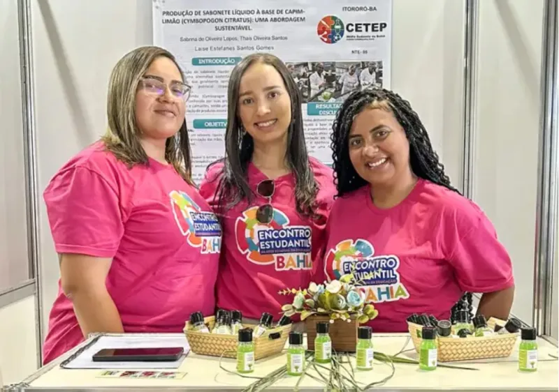 Estudantes da Bahia desenvolvem sabonete sustentável à base de capim-limão