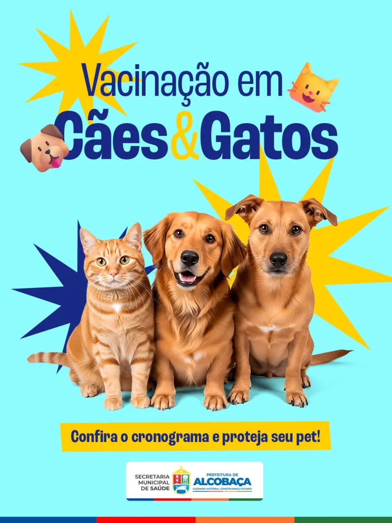 Alcobaça Inicia Campanha Itinerante de Vacinação para Cães e Gatos