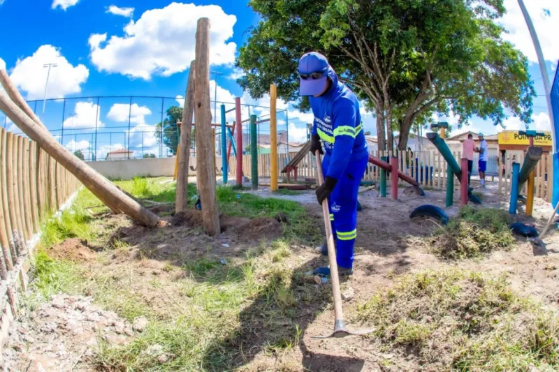 Praça do Residencial Castelinho passa por requalificação e ganha novos espaços de lazer