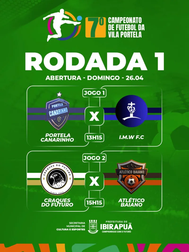 Ibirapuã dá o pontapé inicial no 7º Campeonato de Futebol da Vila Portela neste domingo (26)