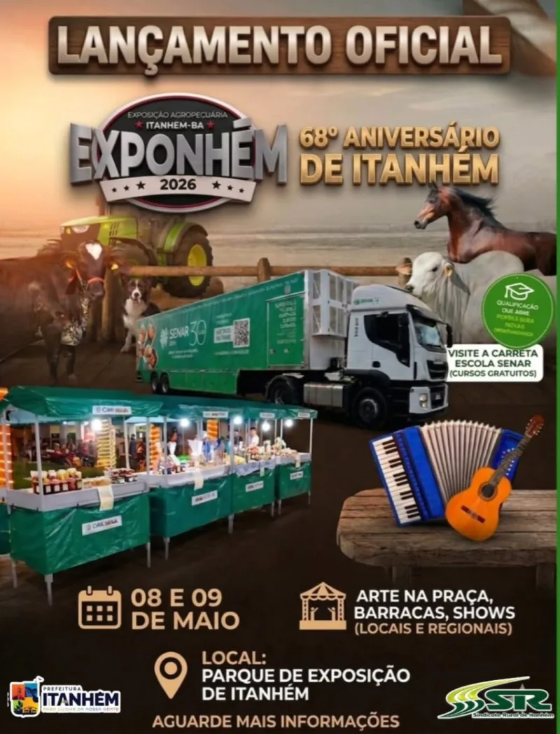 Vem aí a Exponhém 2026: Itanhém se prepara para grande festa