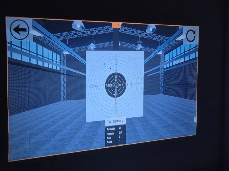 CIPE/Mata Atlântica investe em simulador virtual de tiro para aprimorar treinamento policial