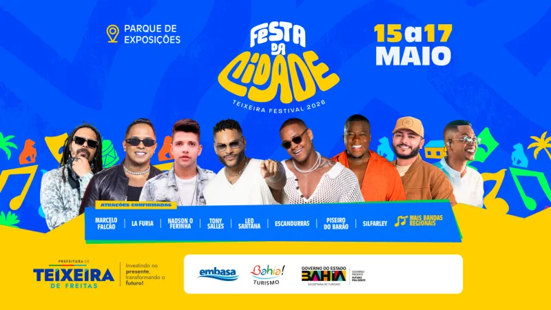 Festa da Cidade – Teixeira Festival 2026 ganha novas atrações e amplia programação