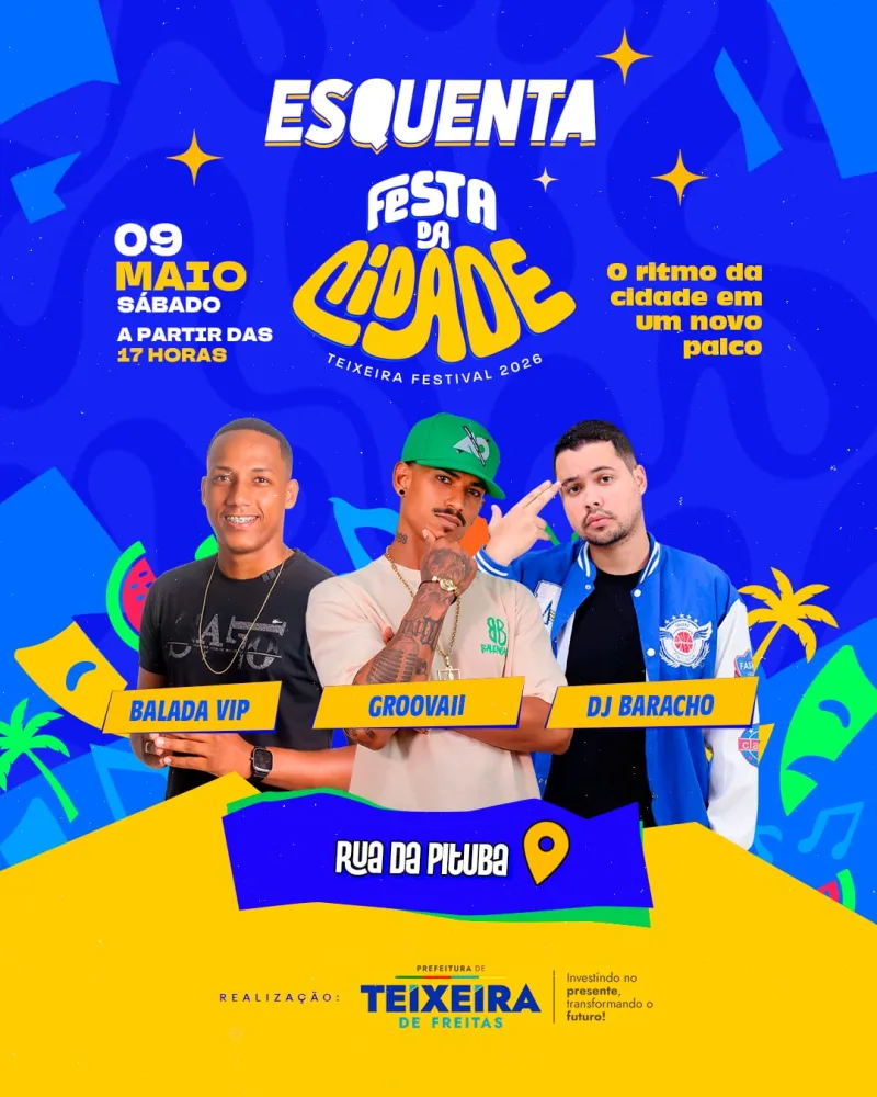 Prefeitura realiza Esquenta Festa da Cidade neste sábado (09) na Rua da Pituba