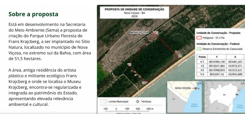 Nova Viçosa - Sítio Natura pode virar parque ecológico dedicado ao legado de Frans Krajcberg