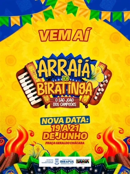 Prefeitura de Ibirapuã confirma nova data do Arraiá do Biratinga 2026