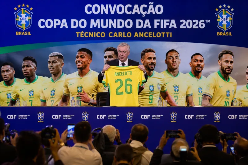 Com Neymar entre os convocados, Carlo Ancelotti anuncia lista da Seleção Brasileira para a Copa do Mundo de 2026 em evento grandioso no Rio de Janeiro.