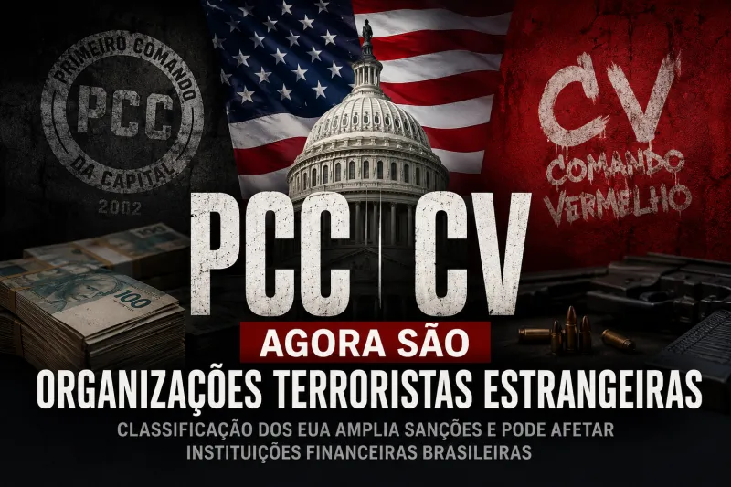 EUA classificam PCC e Comando Vermelho como organizações terroristas estrangeiras e ampliam sanções