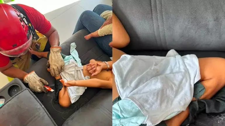 Criança de 3 anos fica presa a sofá após acidente com supercola em Minas Gerais