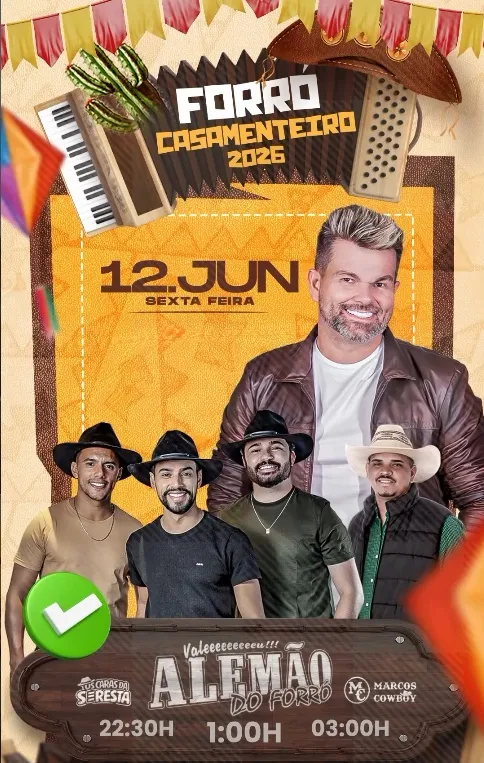 É hoje: Alemão do Forró é comanda primeira noite da Festa do Casamenteiro em Posto da Mata